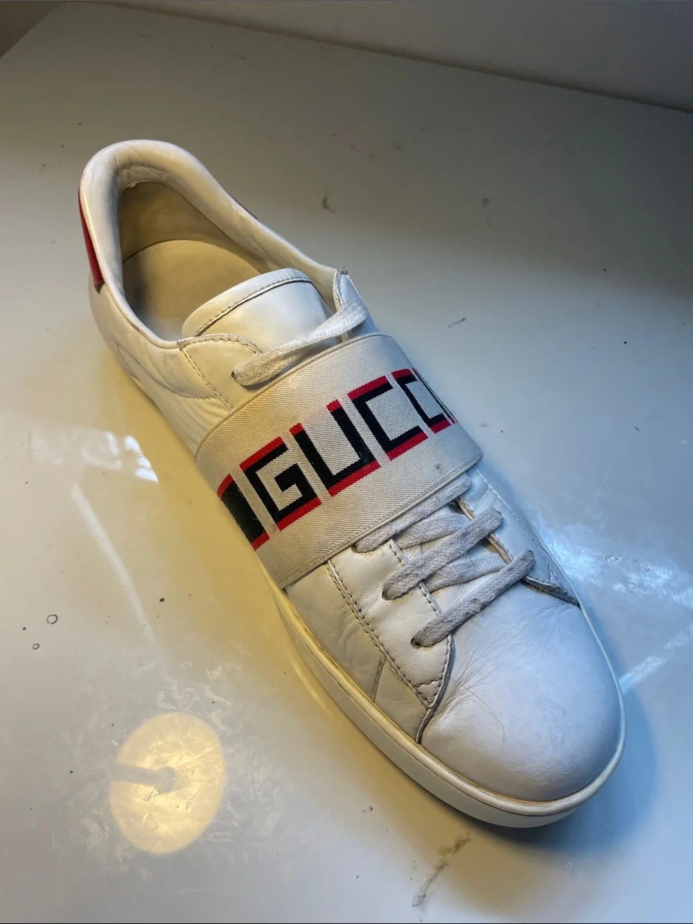 Gucci white leather